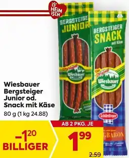 Billa Wiesbauer Bergsteiger Junior od. Snack mit Käse Angebot