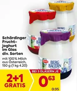 Billa Schärdinger Frucht- joghurt im Glas Angebot