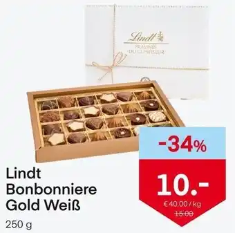 MPreis Lindt Bonbonniere Gold Weiß 250 g Angebot