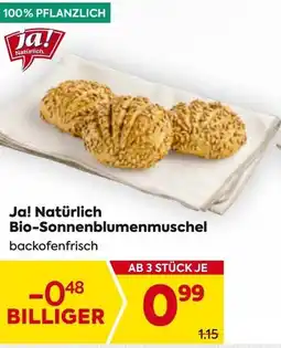 Billa Ja! Natürlich Bio-Sonnenblumenmuschel Angebot