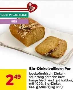 Billa Bio-Dinkelvollkorn Pur Angebot