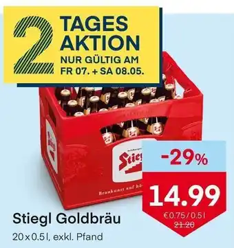 MPreis Stiegl Goldbräu 20x0.5l Angebot