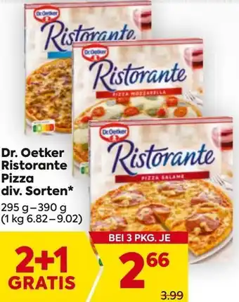 Billa Dr. Oetker Ristorante Pizza Angebot