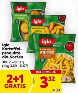 Billa Iglo Kartoffel- produkte Angebot