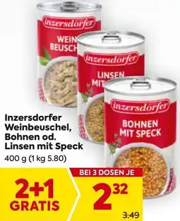 Billa Inzersdorfer Weinbeuschel, Bohnen od. Linsen mit Speck Angebot
