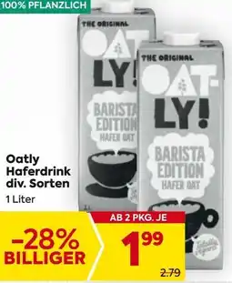 Billa Oatly Haferdrink Angebot