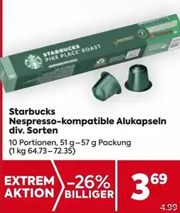 Billa Starbucks Nespresso-kompatible Alukapseln Angebot