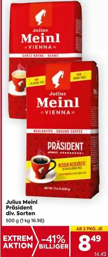 Billa Julius Meinl Präsident Angebot
