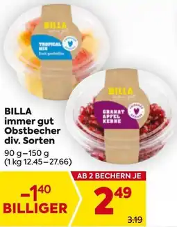Billa BILLA immer gut Obstbecher Angebot