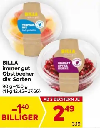 Billa BILLA immer gut Obstbecher Angebot