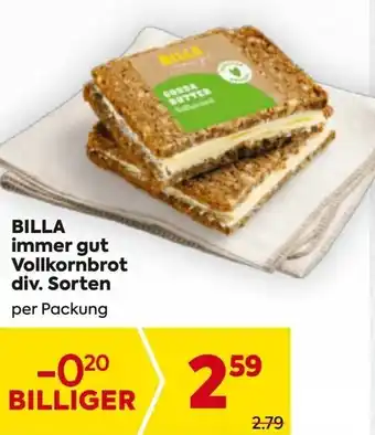 Billa BILLA immer gut Vollkornbrot Angebot