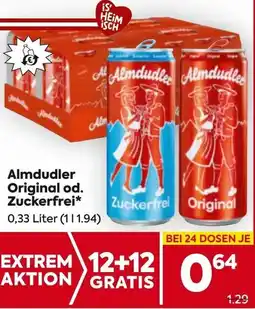 Billa Almdudler Original od. Zuckerfrei Angebot