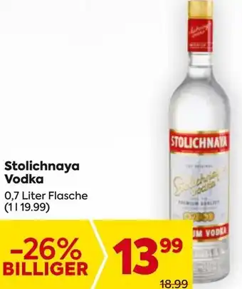 Billa Stolichnaya Vodka Angebot