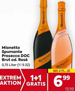 Billa Mionetto Spumante Prosecco DOC Brut od. Rosé Angebot