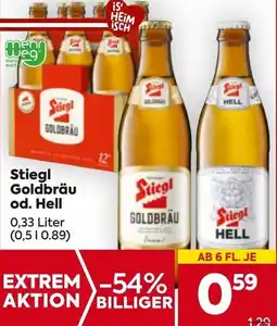 Billa Stiegl Goldbräu od. Hell Angebot