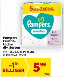Billa Pampers Feuchttücher Angebot