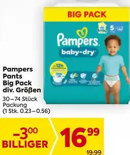 Billa Pampers Pants Big Pack Angebot