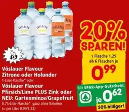 Interspar Vöslauer Flavour Zitrone oder Holunder oder Vöslauer Flavour Pfirsich/Lime PLUS Zink oder NEU: Gartenminze/Grapefruit Angebot