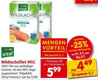 Interspar Vital Wildlachsfilet MSC Angebot