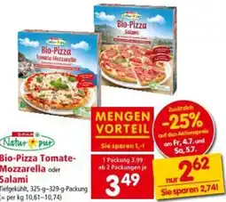 Interspar Bio-Pizza Tomate Mozzarella oder Salami Angebot