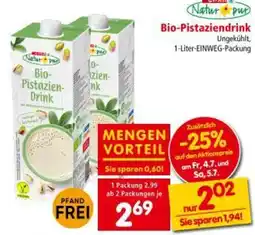 Interspar Bio Pistaziendrink Angebot