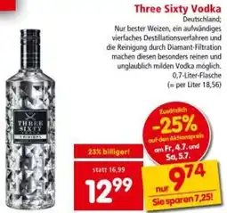 Interspar Three Sixty Vodka Angebot