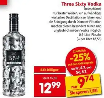 Interspar Three Sixty Vodka Angebot
