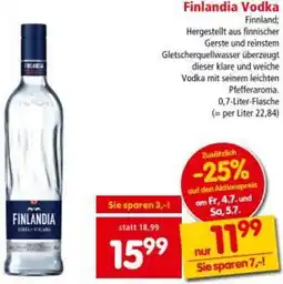 Interspar Finlandia Vodka Angebot