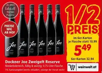 Interspar Dockner Joe Zweigelt Reserve Angebot