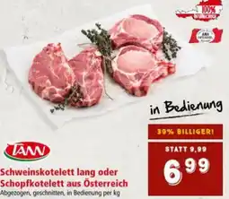 Interspar Schweinskotelett lang oder Schopfkotelett aus Österreich Angebot