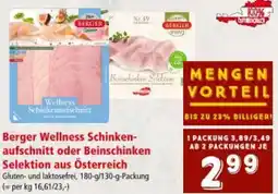 Interspar Berger Wellness Schinken- aufschnitt oder Beinschinken Selektion aus Österreich Angebot