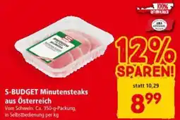 Interspar S-BUDGET Minutensteaks Angebot