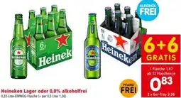 Interspar Heineken Lager oder 0,0% alkoholfrei Angebot