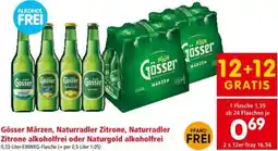 Interspar Gösser Märzen, Naturradler Zitrone, Naturradler Zitrone alkoholfrei oder Naturgold alkoholfrei Angebot