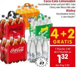 Interspar Coca-Cola Limonaden oder Kinley Angebot