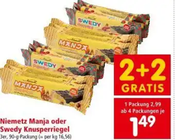 Interspar Niemetz Manja oder Swedy Knusperriegel Angebot
