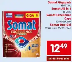 Interspar Somat Gigapack, Somat All in 1, Somat Excellence Caps, Somat Duo Gel Angebot