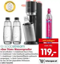 Interspar Sodastream Duo Titan Wassersprudler Angebot