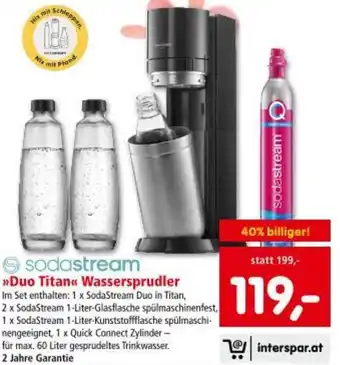 Interspar Sodastream Duo Titan Wassersprudler Angebot