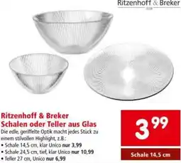 Interspar Ritzenhoff & Breker Schalen oder Teller aus Glas Angebot