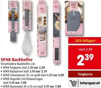 Interspar SPAR Backhelfer Angebot