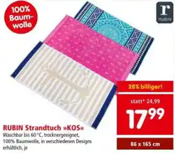 Interspar RUBIN Strandtuch KOS Angebot