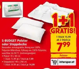 Interspar S-BUDGET Polster oder Steppdecke Angebot