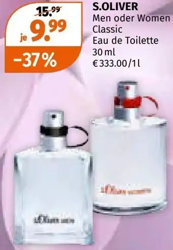 Müller S.OLIVER Men oder Women Classic Eau de Toilette Angebot