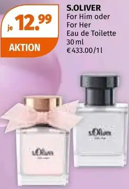 Müller S.OLIVER For Him oder For Her Eau de Toilette Angebot