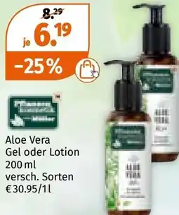 Müller Aloe Vera Gel oder Lotion Angebot