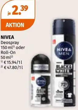 Müller NIVEA Deospray Angebot