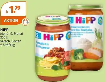 Müller HIPP Menü 12. Monat Angebot
