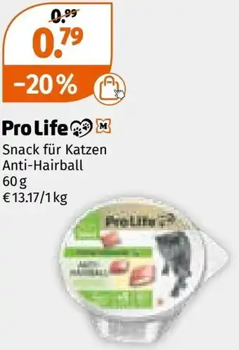 Müller Pro Life Snack für Katzen Anti-Hairball Angebot