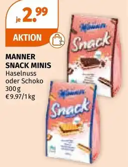 Müller MANNER SNACK MINIS Haselnuss oder Schoko Angebot